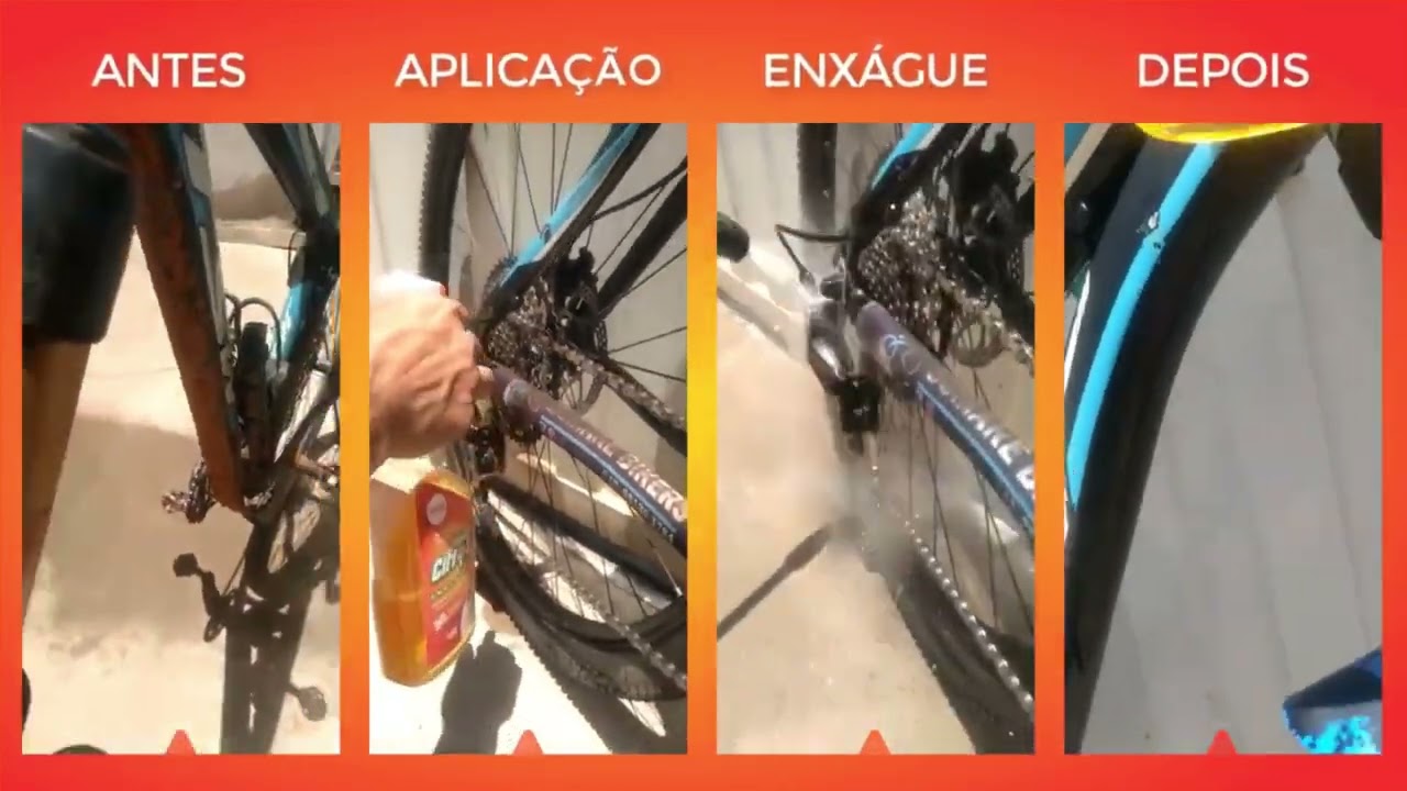 testando limpeza de bicicletas